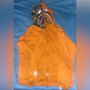 Orange bape full zip